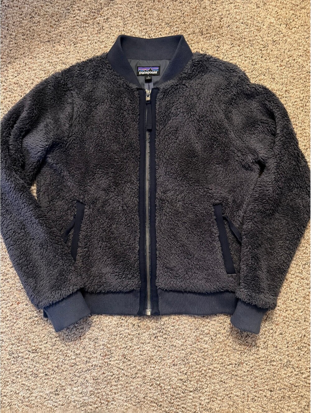Patagonia vintage los gatos deep sherpa blue bomber jacket